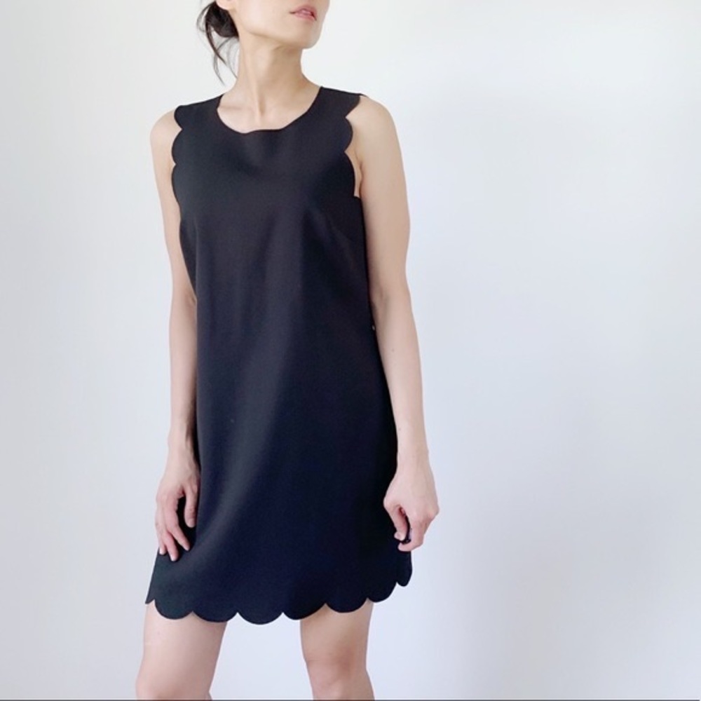 J. Crew black scalloped dress, women’s size 2, great condition